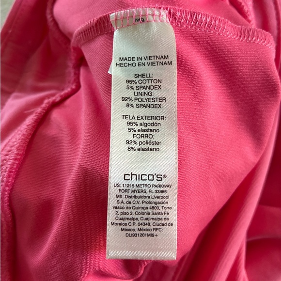 Chico’s Skort Size 3 or XL Pink Built-In Shorts Stretch Pickleball Tennis Golf - Picture 16 of 16